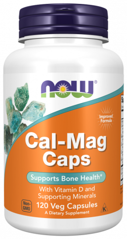 NOW Cal-Mag Caps, Кал-Маг Капс, 120 капсул