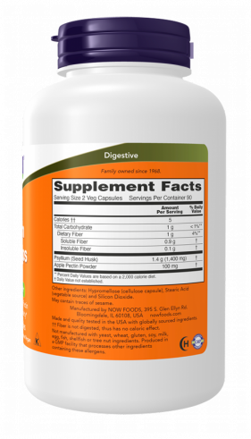 NOW Psyllium Husk Caps 700 mg, 180 капсул