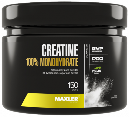 Maxler Creatine 100% Monohydrate, Креатин 100% моногидрат, 150 грамм
