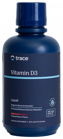 Trace Minerals Liquid Vitamin D3, Жидкий Витамин Д3, 473 мл