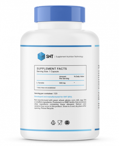 SNT L-Tyrosine, Л-Тирозин, 120 капсул