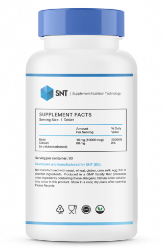 SNT Biotin, Биотин, 90 таблеток