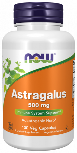NOW Astragalus 500 mg, Астрагал 500 мг, 100 капсул