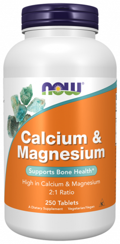 NOW Calcium &amp; Magnesium, Кальций и Магний, 250 таблеток