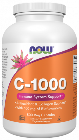 NOW Vitamin C-1000, Витамин С 1000 мг, 500 капсул