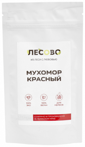 Лесово Мухомор красный шляпки, 50 грамм