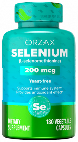 Orzax Selenium, Селениум, 180 капсул
