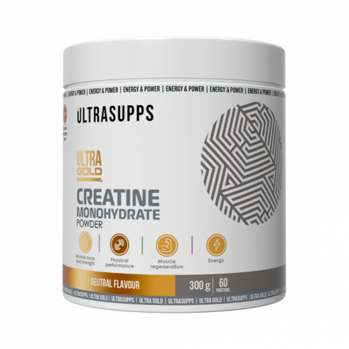 Ultrasupps Ultra Gold Creatine Monohydrate Powder, Ультра Голд Креатин моногидрат повдер, 300 грамм