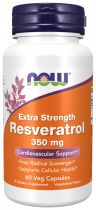 NOW Natural Resveratrol, Натуральный Ресвератрол, 60 капсул