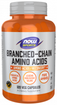 NOW Branched Chain Amino Acids, БСАА, 120 капсул