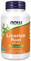 NOW Licorice Root 450 mg, Корень солодки 450 мг, 100 капсул