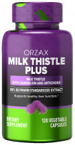 Orzax Milk Thistle Plus, Расторопша плюс, 120 капсул