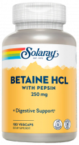 Solaray Betaine HCL with Pepsin, Бетаина Гидрохлорид с Пепсином, 180 капсул