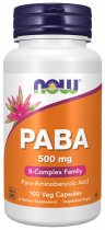 NOW PABA 500 mg, Парааминобензойная кислота (PABA), 100 капсул